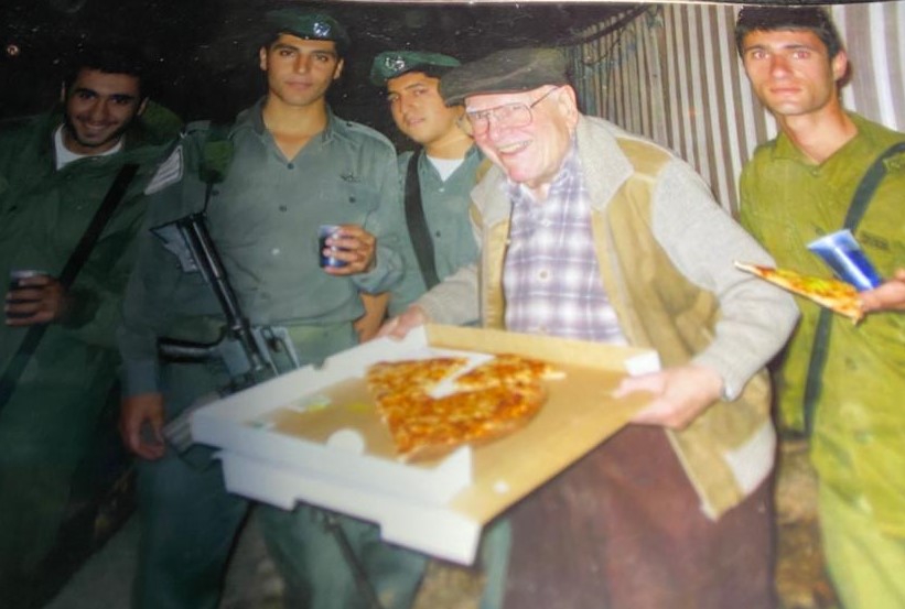Grandpa brings Pizza to the IDF