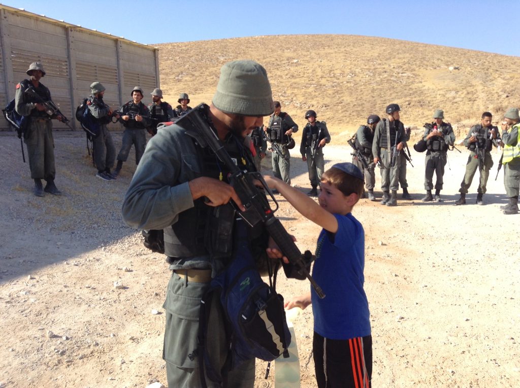 Bar Mitzva boy visiting the IDF with Standing Together